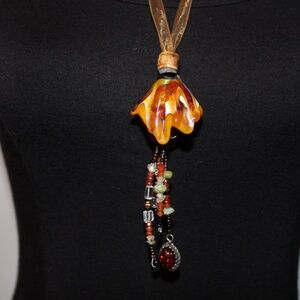 Handmade lamp work Beaded Necklace